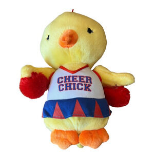 VERY RARE Novelty Inc Cheer Chicks Rule Yellow Duck 9" Plush Stuffed Animal Toy